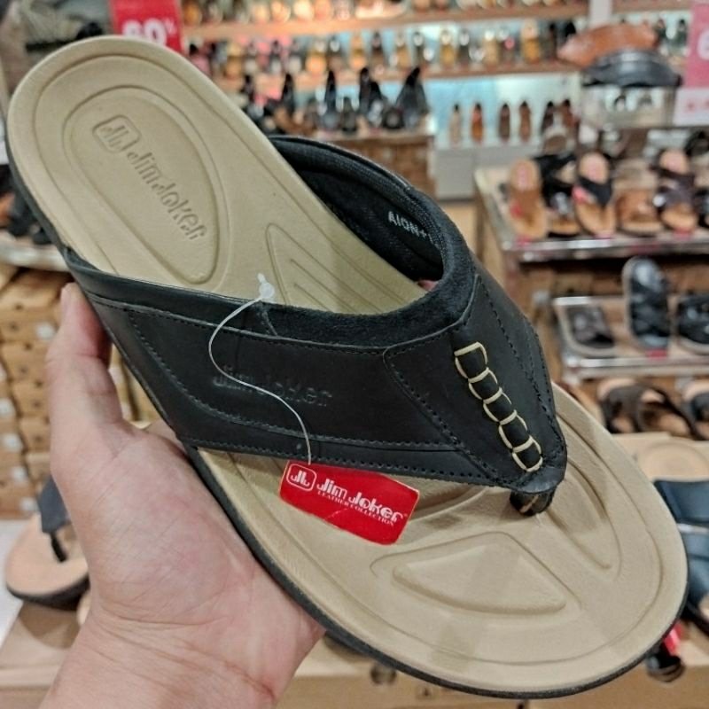 JIM JOKER sandal jepit kulit pria promo