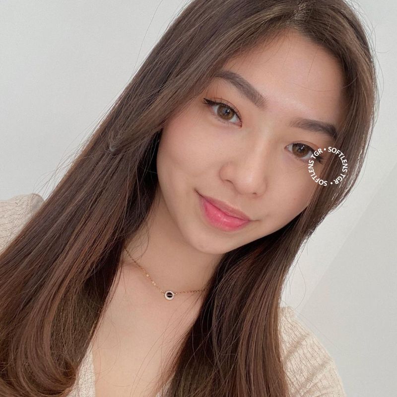 SOFTLENS TGR - COOKIES BROWN / DIA 14.2MM / NORMAL SD -10.00 / SOFTLENS NORING / SOFTLENS MINUS TING