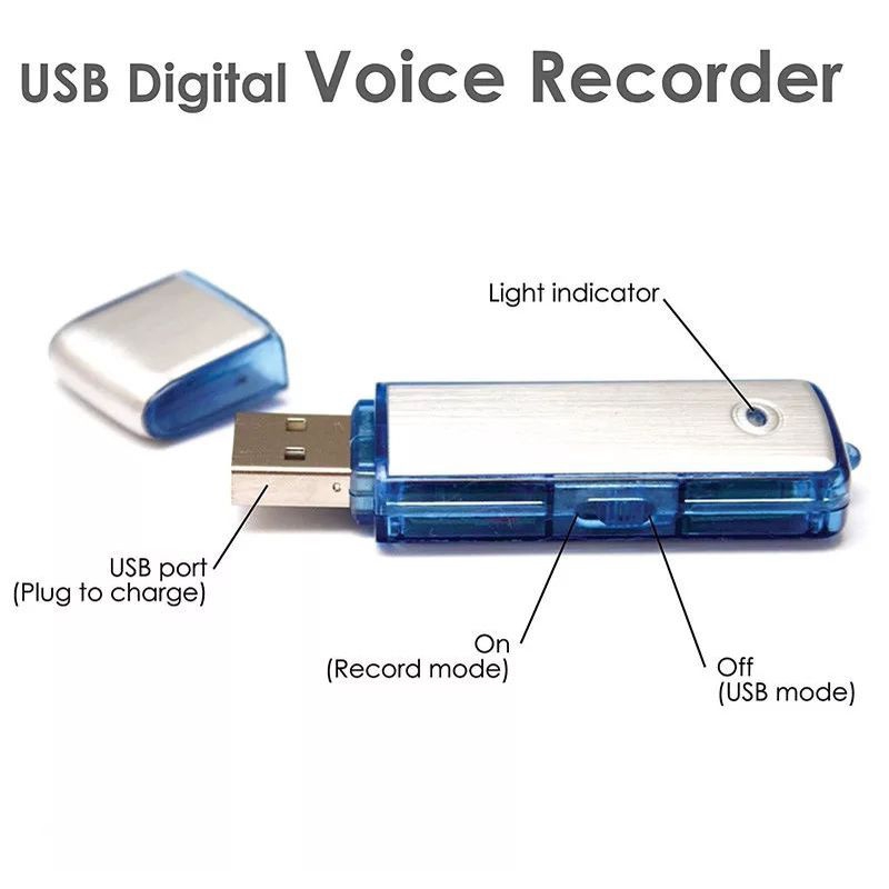 Alat Perekam Suara USB Mini Tersembunyi Alat REKAM Suara Voice Recorder Flasdisk 8gb ORI JS63