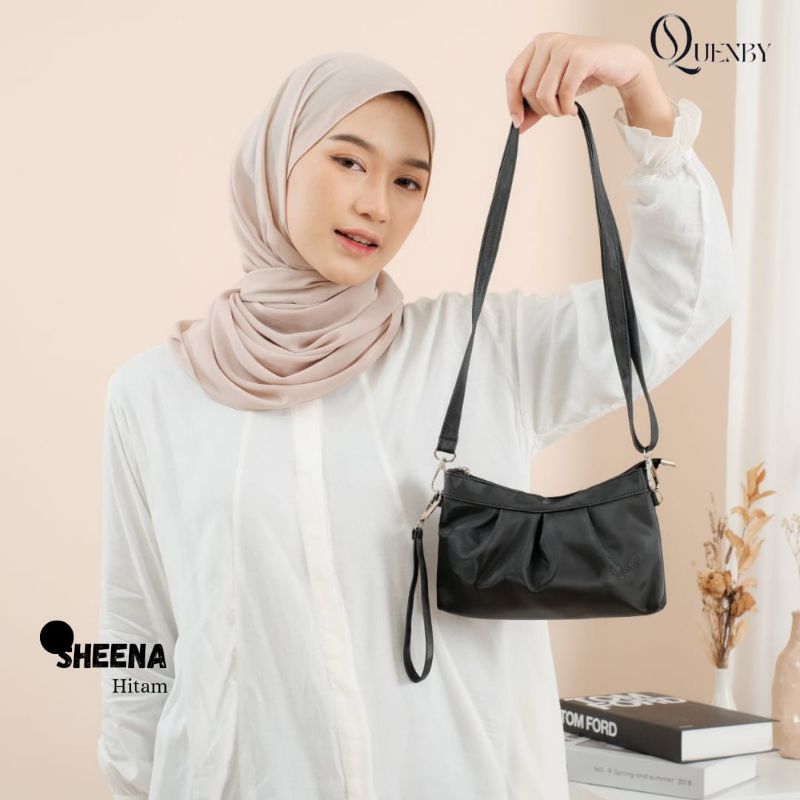 TAS SHEENA BY QUENBY bag pouch chocoly polos 2in1 tas dompet wanita