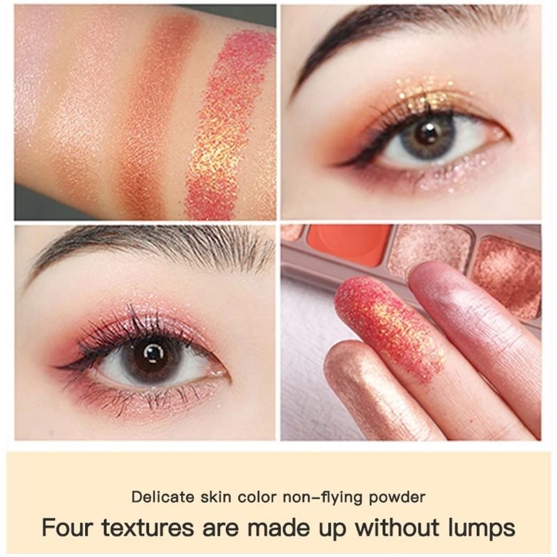 Eyeshadow Korea 9 warna Matte & Glitter Original Lameila 3600 Eyeshadow Palette