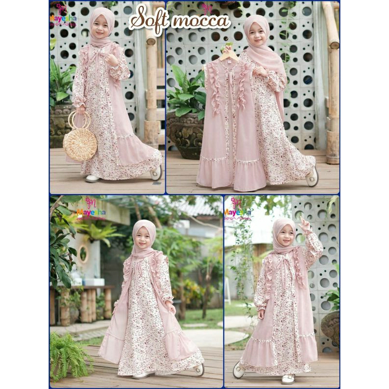 Setelan Clarissa bacth 2 setelan anak kekinian gamis anak branded gamis anak kekinian