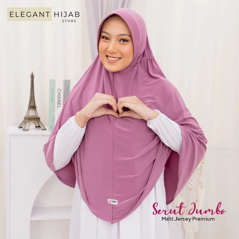 Bergo Serut XL | Jilbab Instan Serut Spandex Jersey I Bergo Serut Jokowi I Bergo Serut Adiba