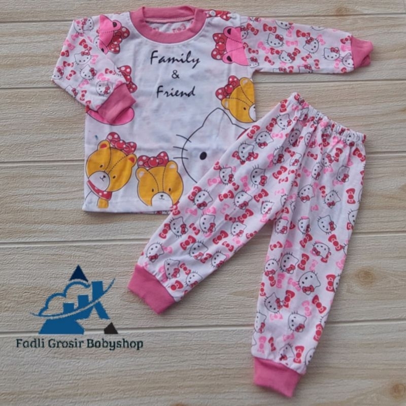 Stelan Bayi Lengan Panjang Motif Helo Kity Terbaru