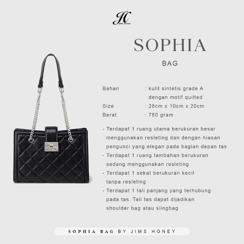 Sophia bag Jims honey Tas selempang wanita original realpic cod tas kerja murah import official store