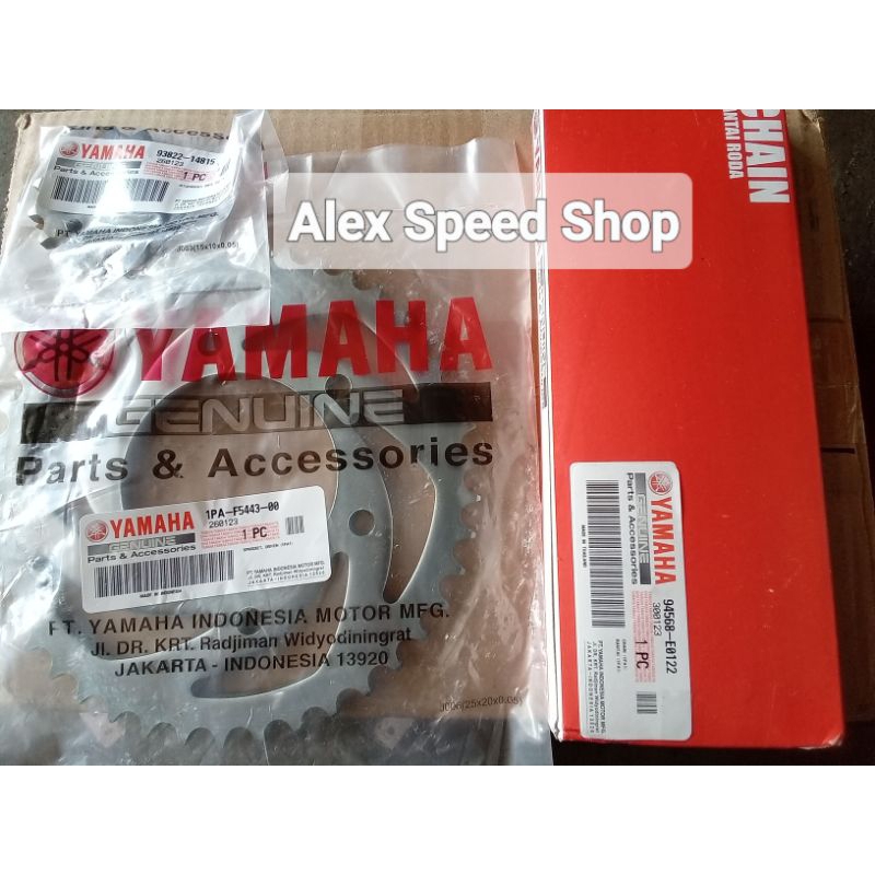 GEAR SET CHAIN KIT VIXION 2013 YAMAHA ORIGINAL