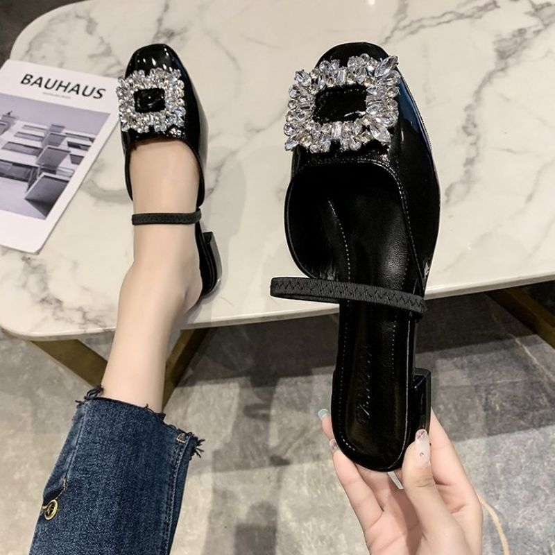 SNA09 - Sandal Flat Shoes Kristal Fashion Wanita