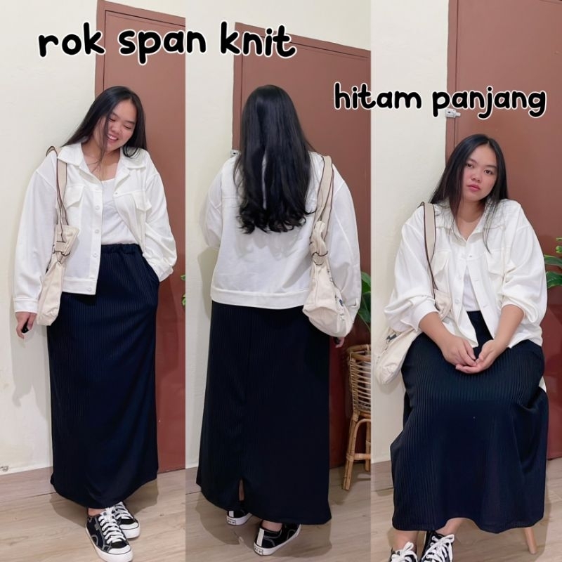 YUTTA ROK SPAN KNIT PANJANG JUMBO BIG SIZE OVERSIZE