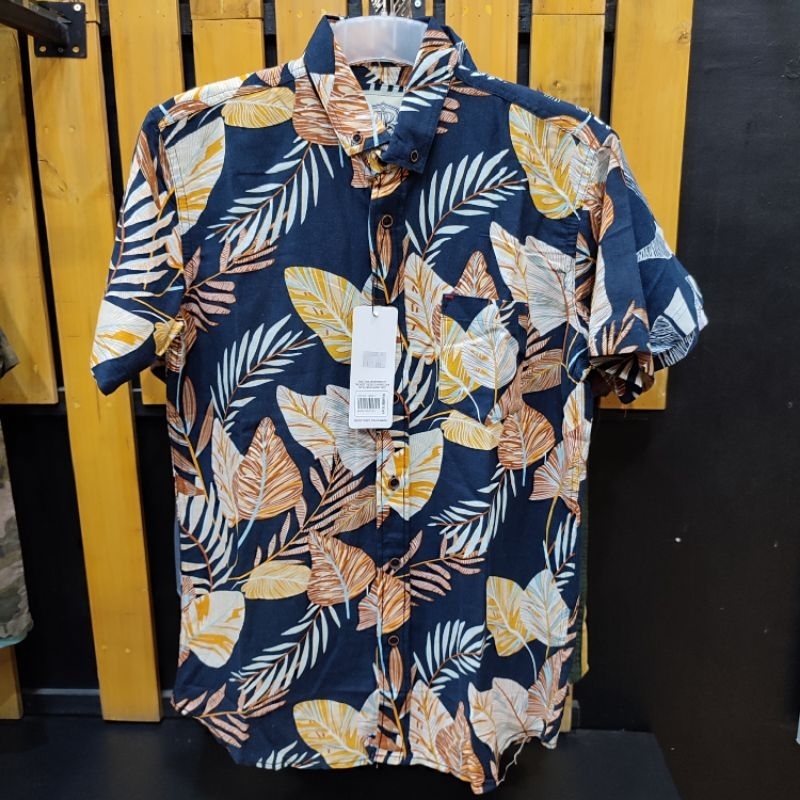 JACK BROWN 002 Atasan Kemeja Pria Motif Printing Lengan Pendek