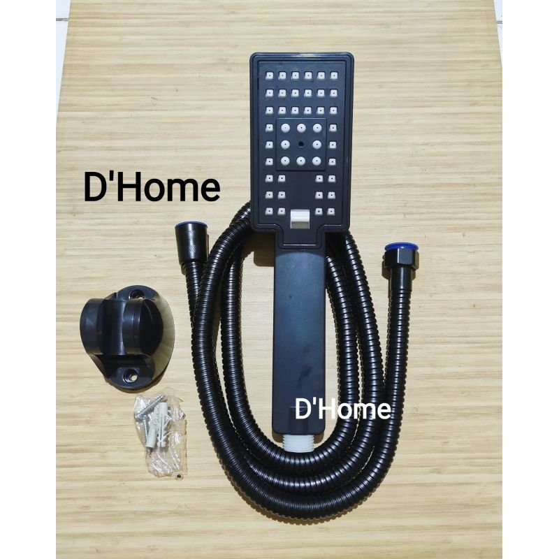 Shower minimalis . Hand shower hitam,shower hitam,selang shower hitam