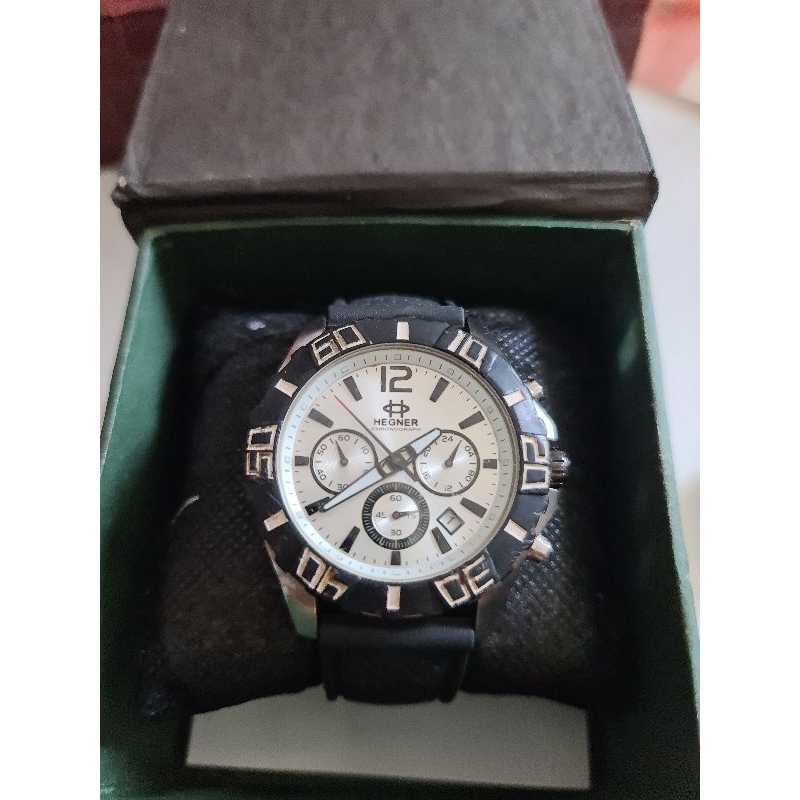 jam tangan chronograph original Hegner preloved second bekas