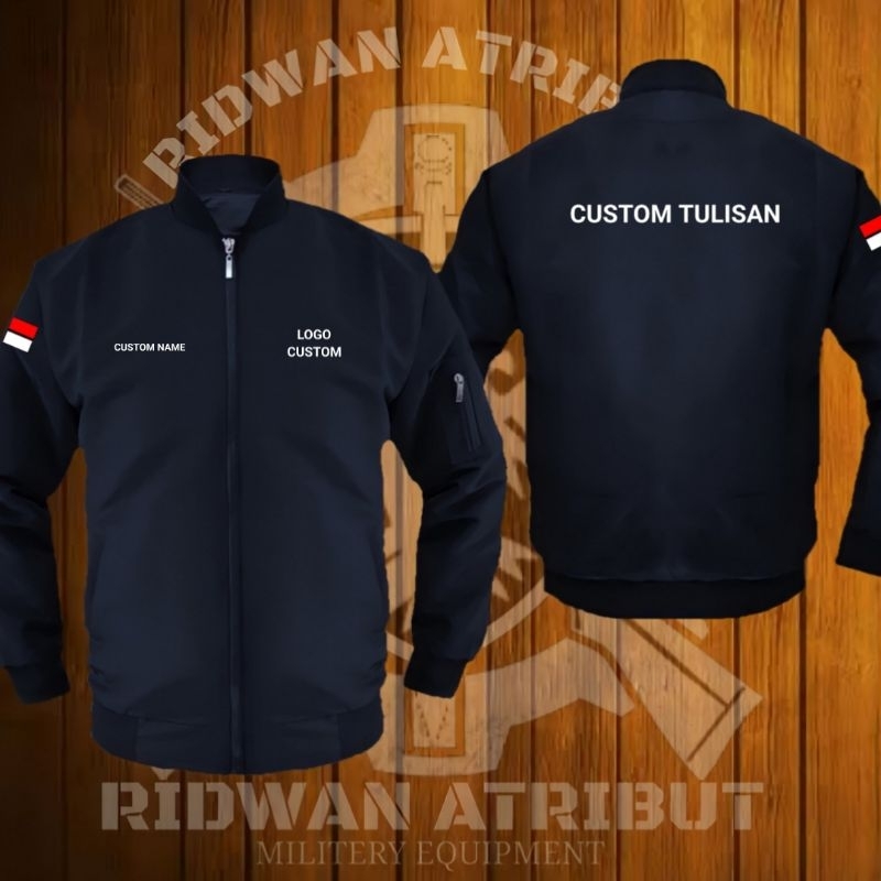 JAKET BOMBER CUSTOM (jaket bomber taslan)