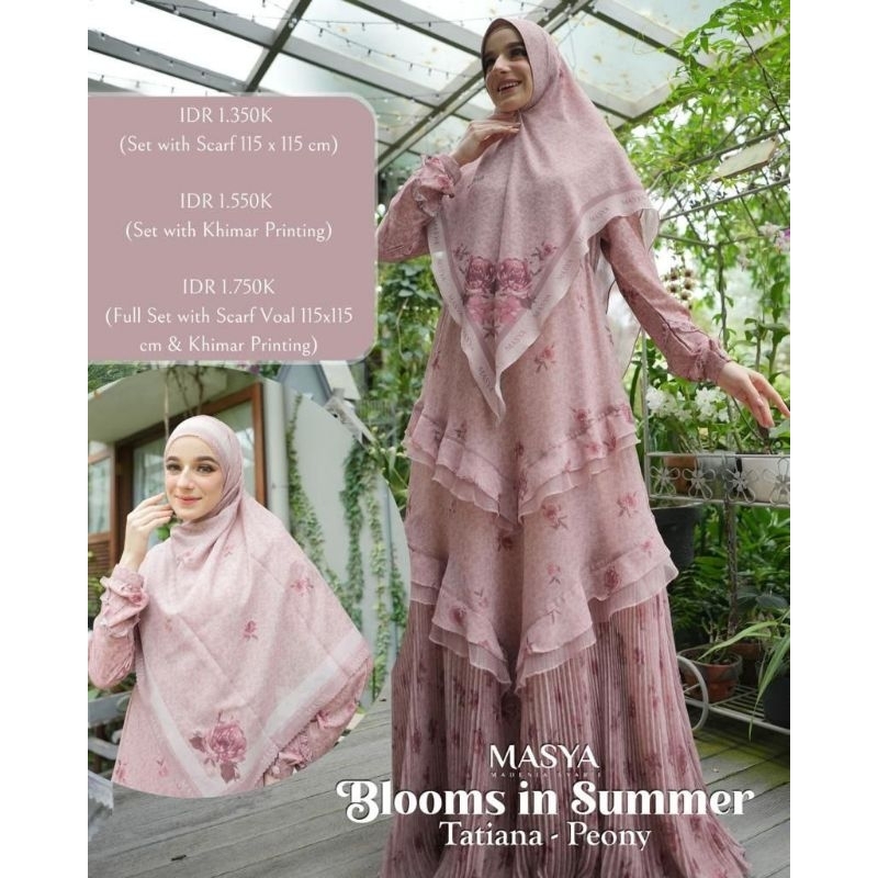 [MADENIA SYARI_MASYA] GAMIS SYARI TERBARU / DRESS SET PRINTING " TATIANA SET " BY MASYA