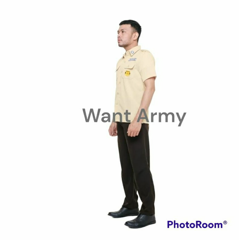 Kemeja Pdh Satpam terbaru bahan twist tissu/Kemeja Satpam Terbaru/Baju Satpam