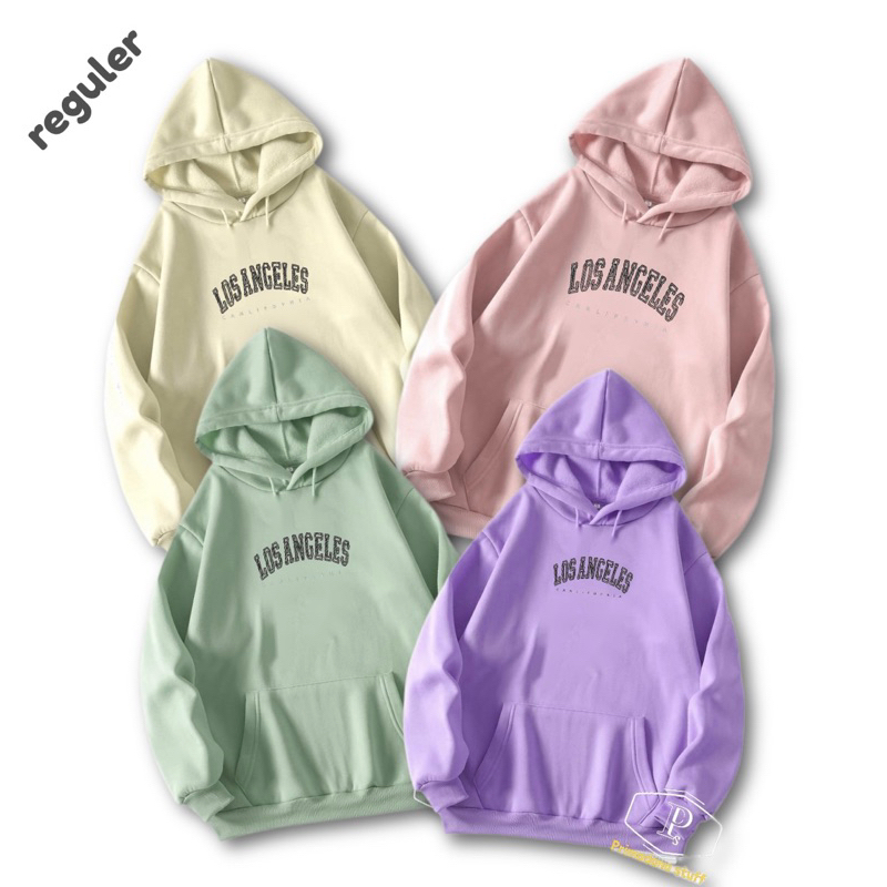 Jaket Hoodie LosAngles Outwear Pria Wanita Bahan  flece ori sweater hodie terbaru