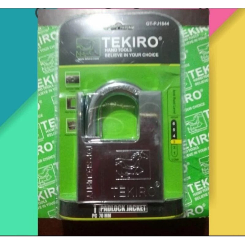 Tekiro gembok jacket putih 40mm / 50mm / 60mm / 70mm padlock jacket