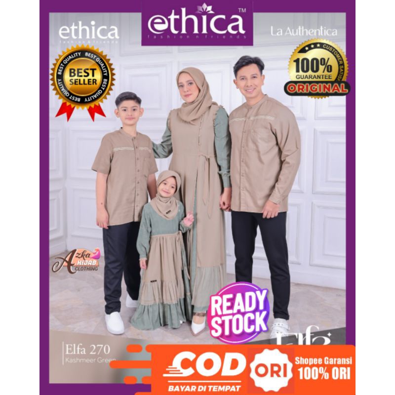 SARIMBIT ETHICA 2024 ELFA 270 KASHMEER GREEN/ BAJU COUPLE KELUARGA / BAJU MUSLIM COUPLE KELUARGA / BAJU LEBARAN 2023 / BAJU KELUARGA / BAJU SERAGAM LEBARAN MEWAH / BAJU SARIMBIT KELUARGA MUSLIM / BAJU SARIMBIT KELUARGA 2024 / BAJU COUPLE MUSLIM KELUARGA