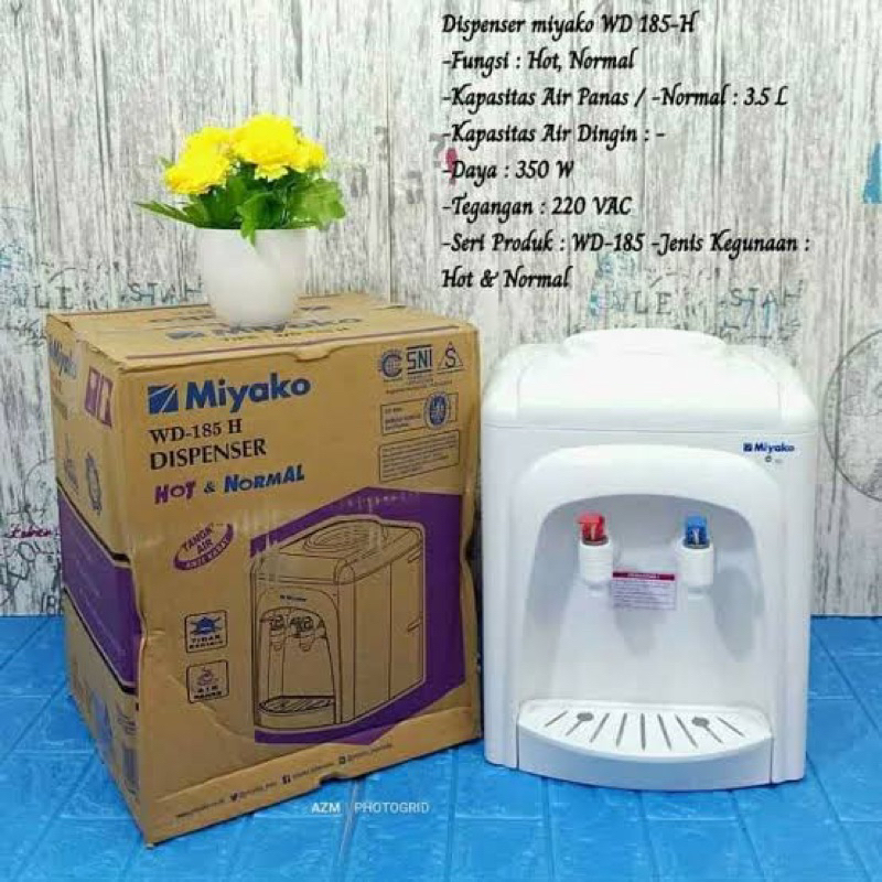 JAMIN MURAH Dispenser Miyako WD-185 H mini PANAS NORMAL