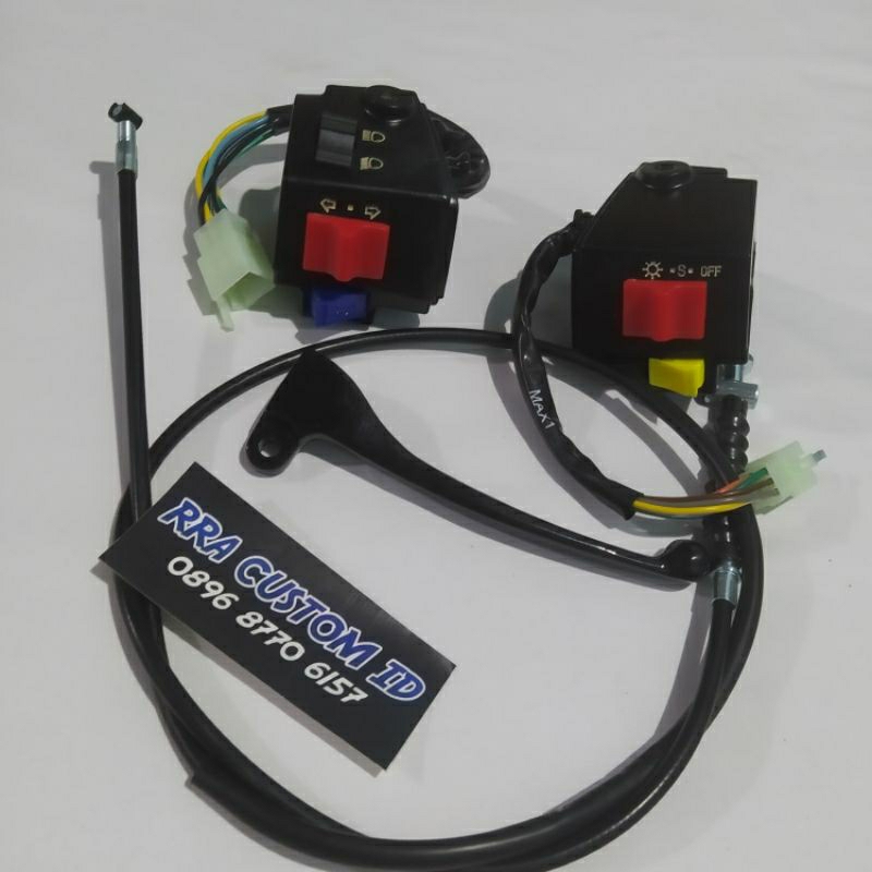 SAKLAR SAKELAR LAMPU HANDLE SWITCH HOLDER KANAN KIRI SUZUKI RC 100 RC100 BRAVO PLUS HANDLE HANDEL RE