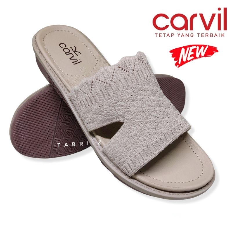 BARU Sandal Wanita Carvil Premium Sandal Carvil Wanita Model Slop Sandal Lebaran model terbaru - ORIGINAL