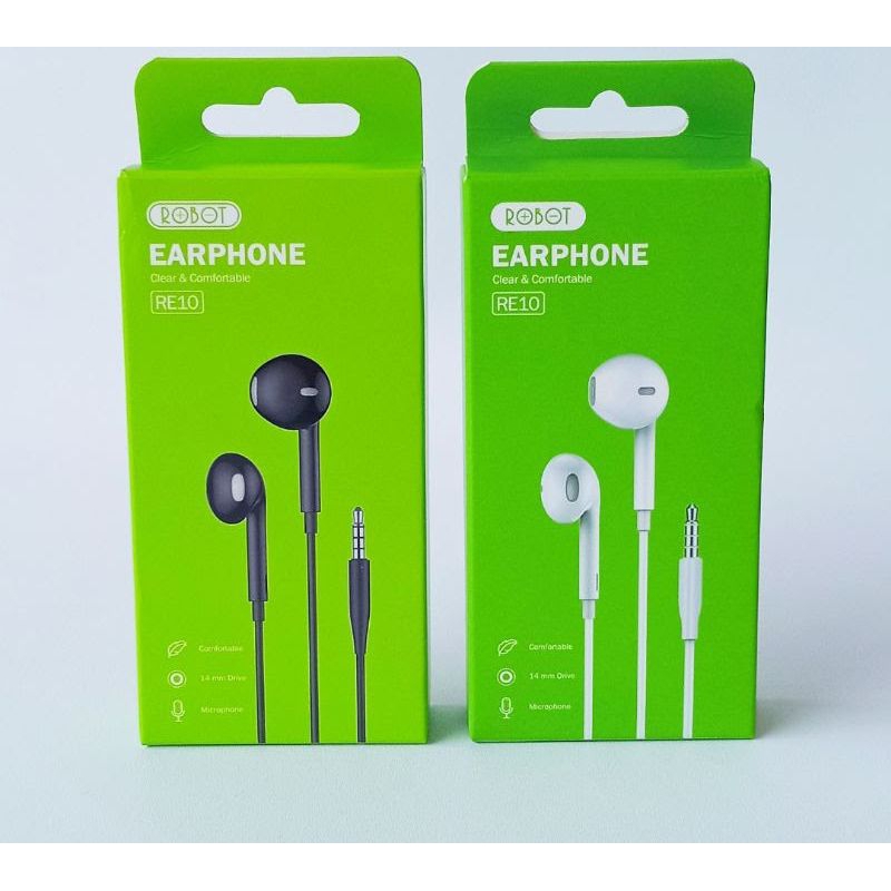 Earphone Robot RE10 With Mic / Headset Handsfree HF Robot RE 10