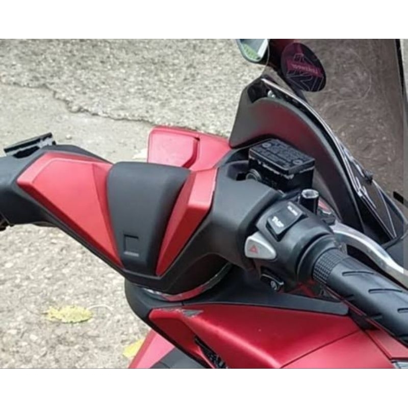COVER TUTUP STANG PLASTIK ABS HONDA PCX 150 DAN 160 NEW PNP TINGAL PASANG _ Merah
