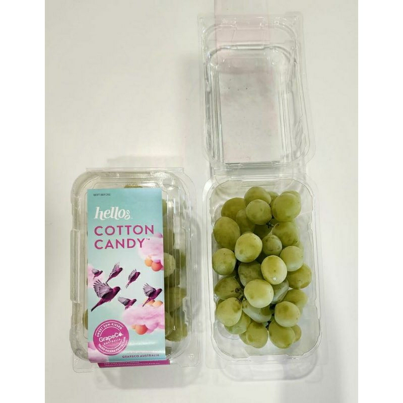 

Anggur Cotton Candy Green Aroma Permen | Anggur Hijau seedless & Wangi | Pack