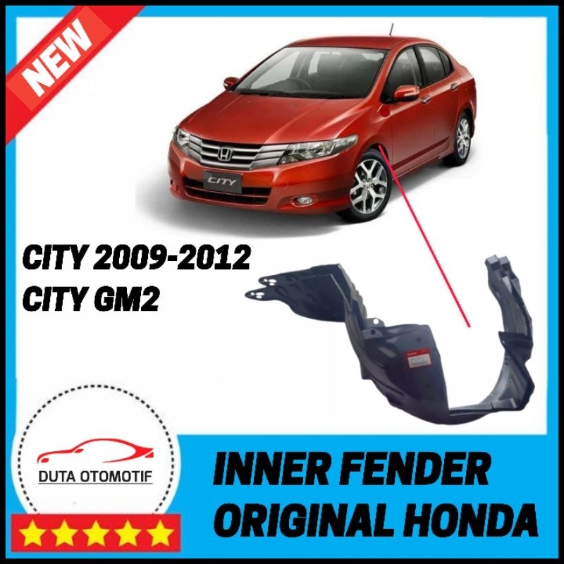 Inner Liner Fender Spakbor Kolong Depan City 2009 2010 2011 2012, City GM2 Original Honda
