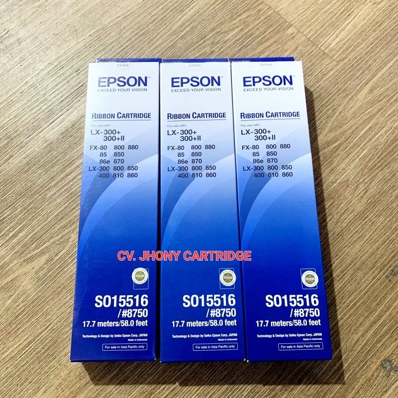 Epson Pita Ribbon Cartridge LX300 LX-300 Dot Matrix Asli Original Geunine