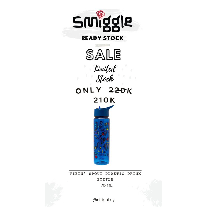 smiggle bottle blue