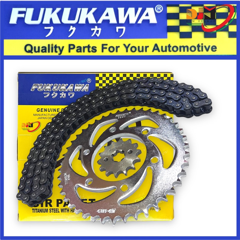 Fukukawa Gear Paket Gir Set Yamaha Jupiter Mx king 150 Rantai 428H-122L-14-42T