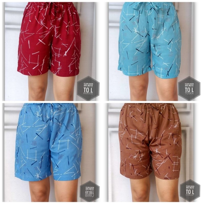 Celana Rayon ABG motif
