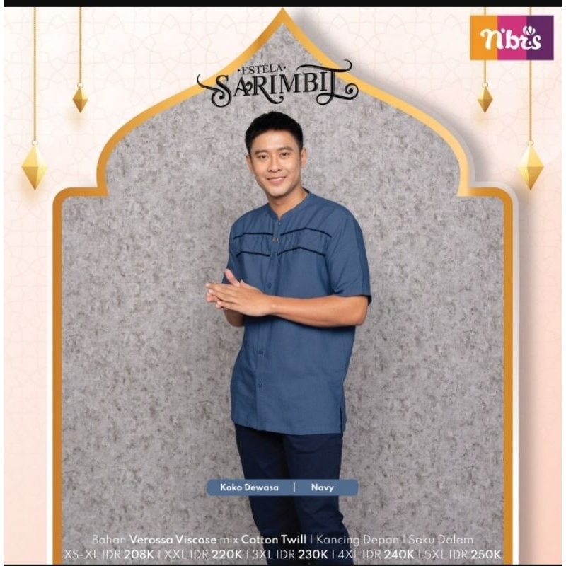 Estela Koko Sarimbit 2023// Koko Nibras Lengan Pendek // Nibras Koko Dewasa // Koko Nibras Promo