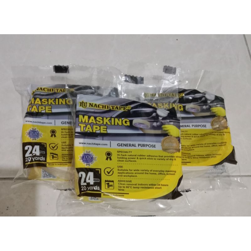 

selotip kertas Nachi Masking Tape 24mm/ 1 inch 20 yard