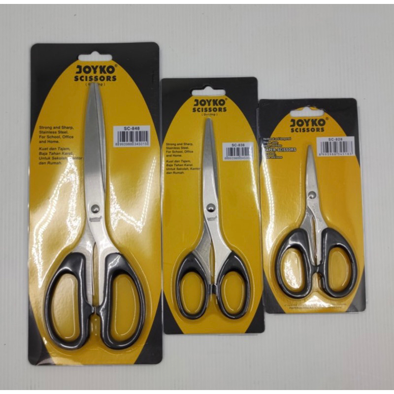 

Gunting Kertas Merek Joyko - JOYKO Scissors SC-828, SC-838, SC-848