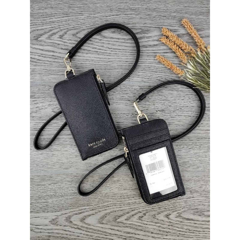 

KS Card Case Lanyard Safiano Black