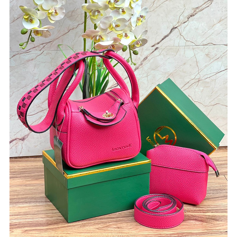 Tas Wanita Import Lindie Kepang Locamode (free box) Size 19cm