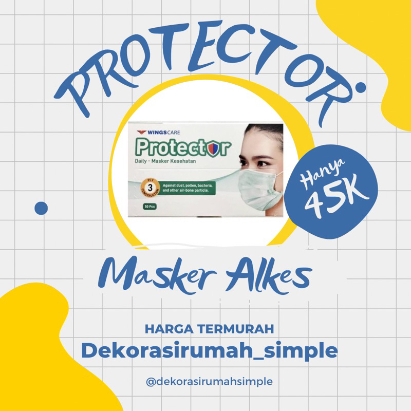 Protector Masker Wingscare isi 50pcs