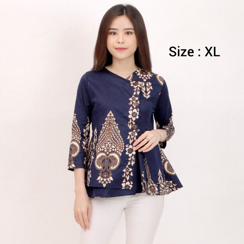 ATASAN BATIK WANITA A030-184 SIZE XL - BAHAN BATIK KATUN STRETCH