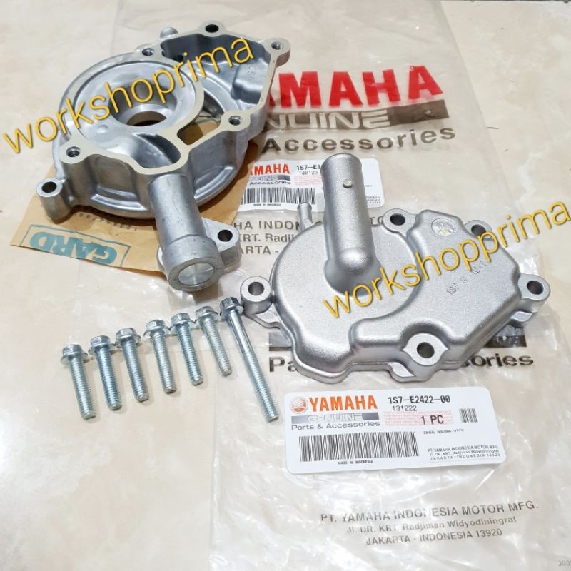 tutup keteng cover rumah seal water pump pum radiator 1s7 jupiter mx old new njmx 135 ori ygp