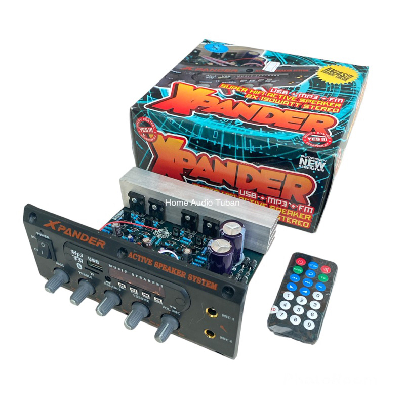 Kit Speaker Active Xpander 150w Stereo 2Mic Usb Bluetooth Scorpion
