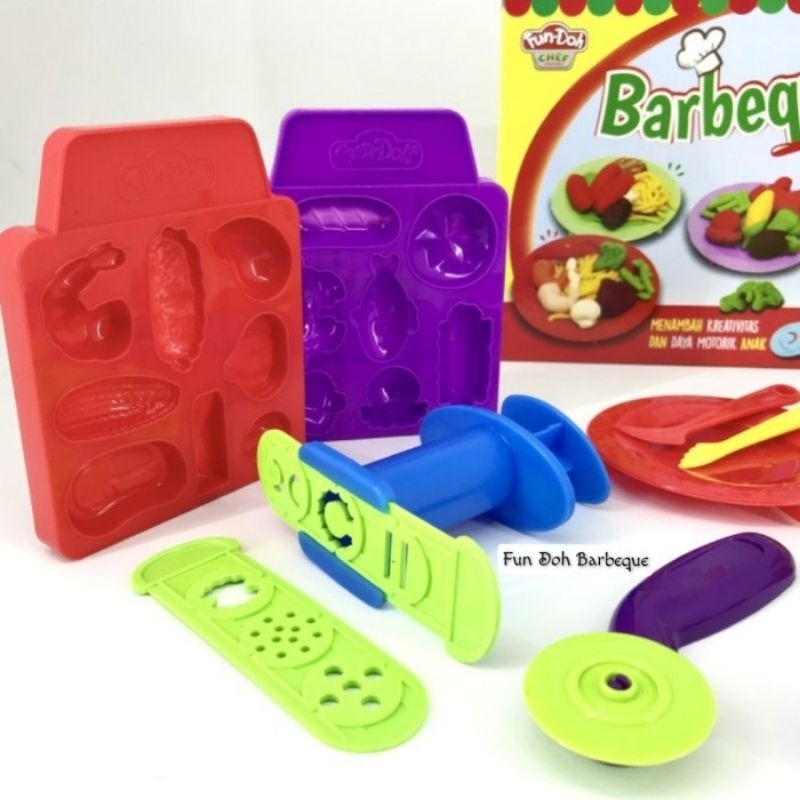 Mainan Kreasi Fun Doh Barbeque - Play Lilin Plastisin Fundoh Anak Perempuan Cewek