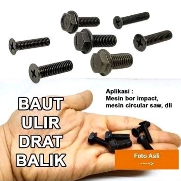 baut ulir drat balik baut untuk mesin bor mesin serut