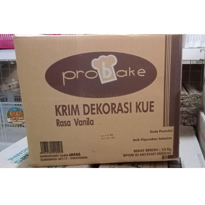

Probake Butter Cream Vanilla | 250 Gram | 500 Gram | 1 Kg | Butter Cream Instan Siap Pakai