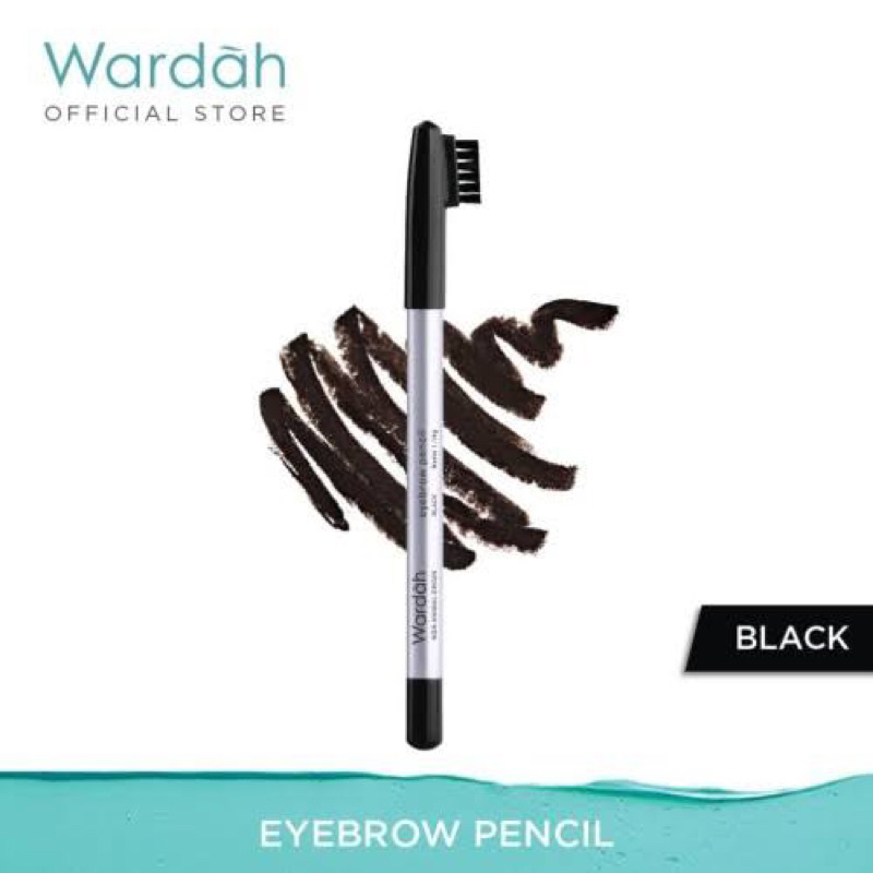 Wardah Eye Brow Pencil With Brush Pensil Alis Coklat Dan Hitam Sikat