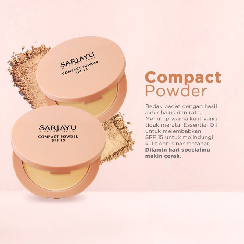BEDAK PADAT SARI AYU COMPACT POWDER SPF 15KUNING LANGSAT / BEDAK SARI AYU / SARI AYU