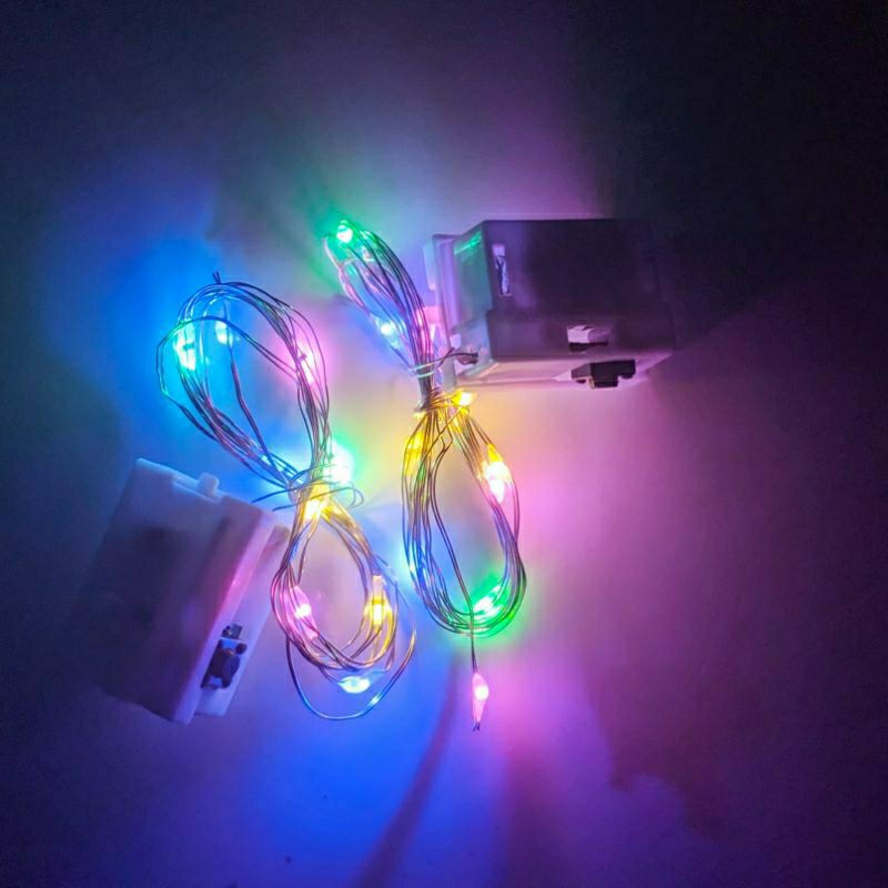 Lampu Kawat Modif Tipe X Trondol Warna warni Pelangi Rainbow RGB