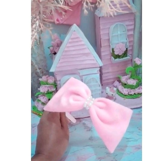 Bando Pink Pita besar bando anak bando dewasa bando bayi properti foto