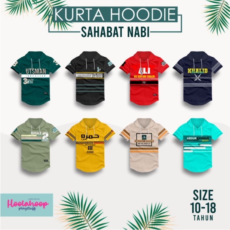 Hoolahoop Kurta Hoodie Kaos Anak Size 10-18T