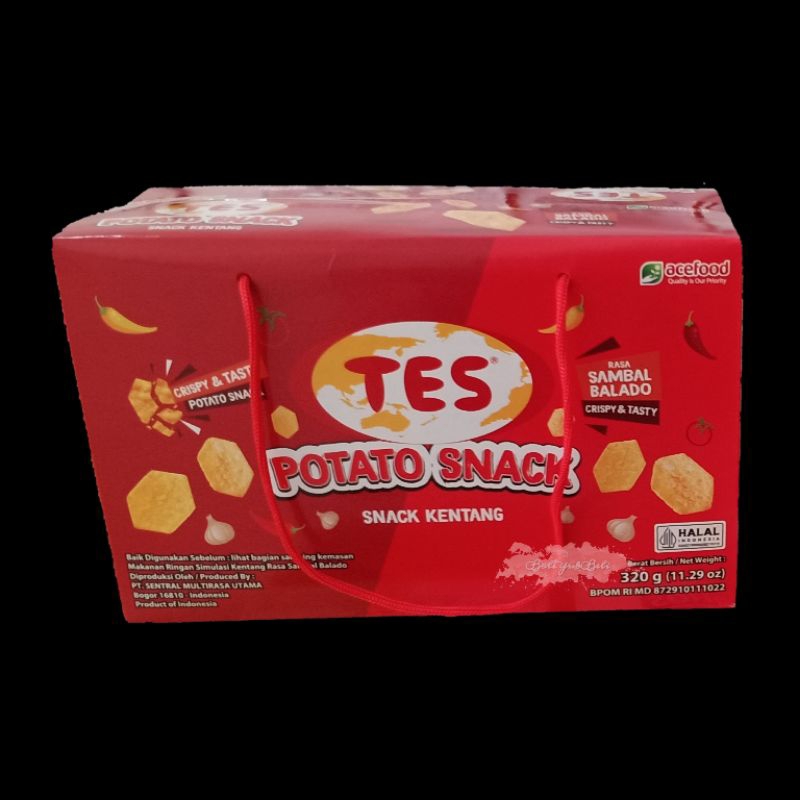 Tes Potato Snack 320gr Sambal Balado GIFT PACKAGING